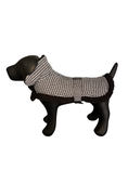 Load image into Gallery viewer, Sherpa Lined Harness Coat - Black and White Houndstooth with Matching Leash
