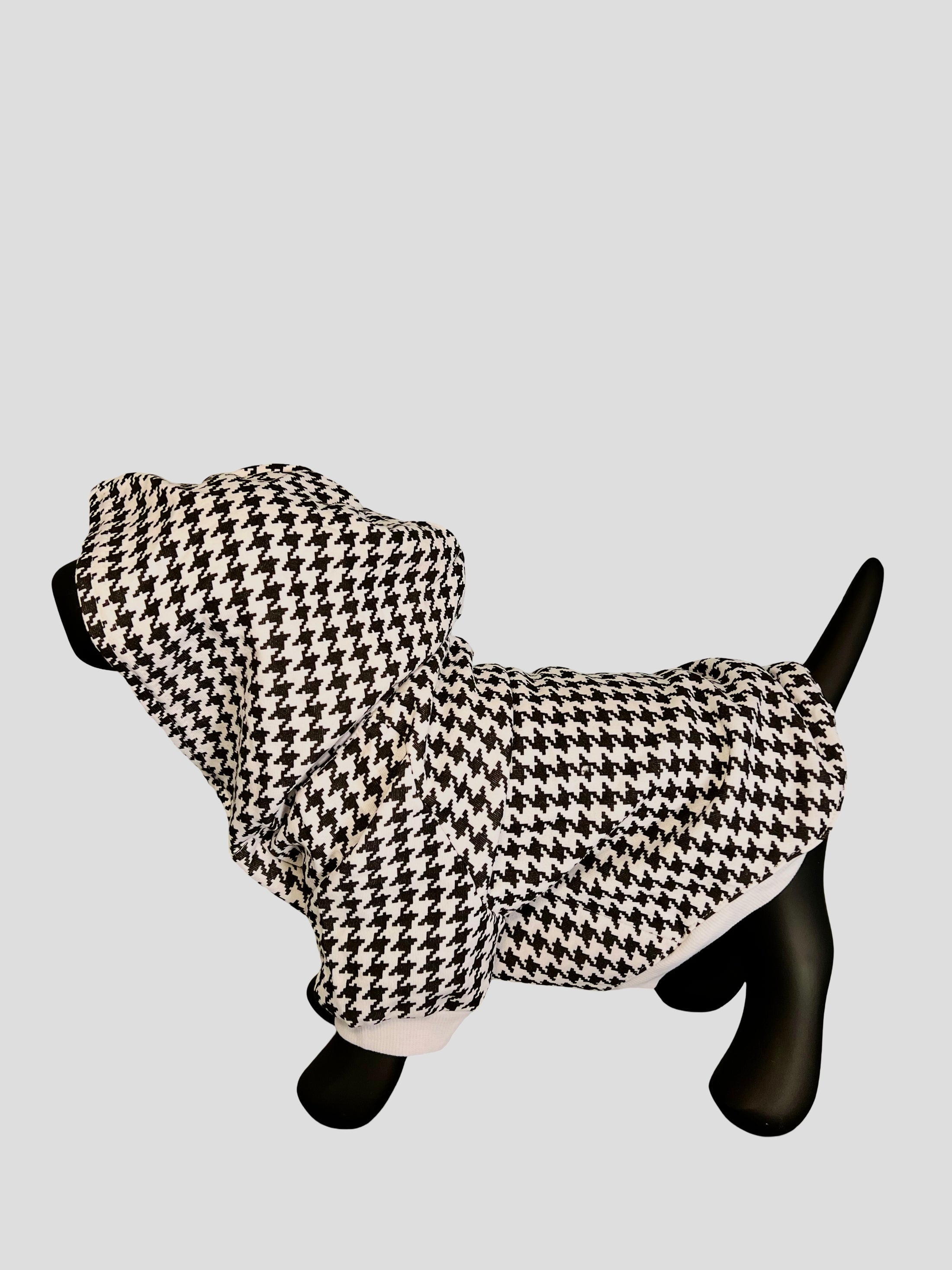 Black & White Houndstooth Hoodie