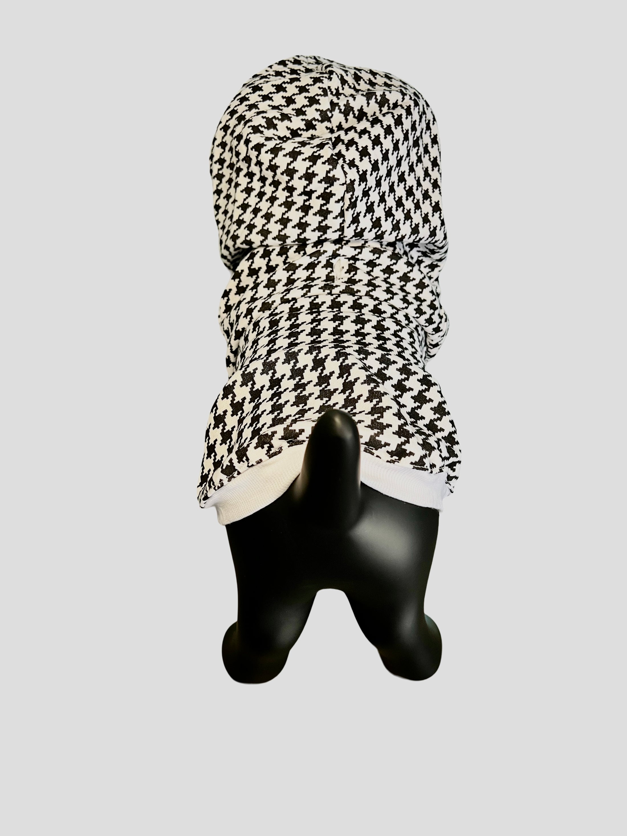 Black & White Houndstooth Hoodie